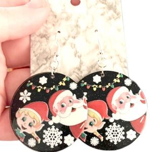 Christmas Earrings - Santa Claus and Elf